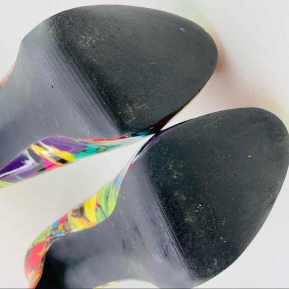 Steve Madden Nala Floral Print Platform Stiletto - Size 8 - Picture 10 of 13